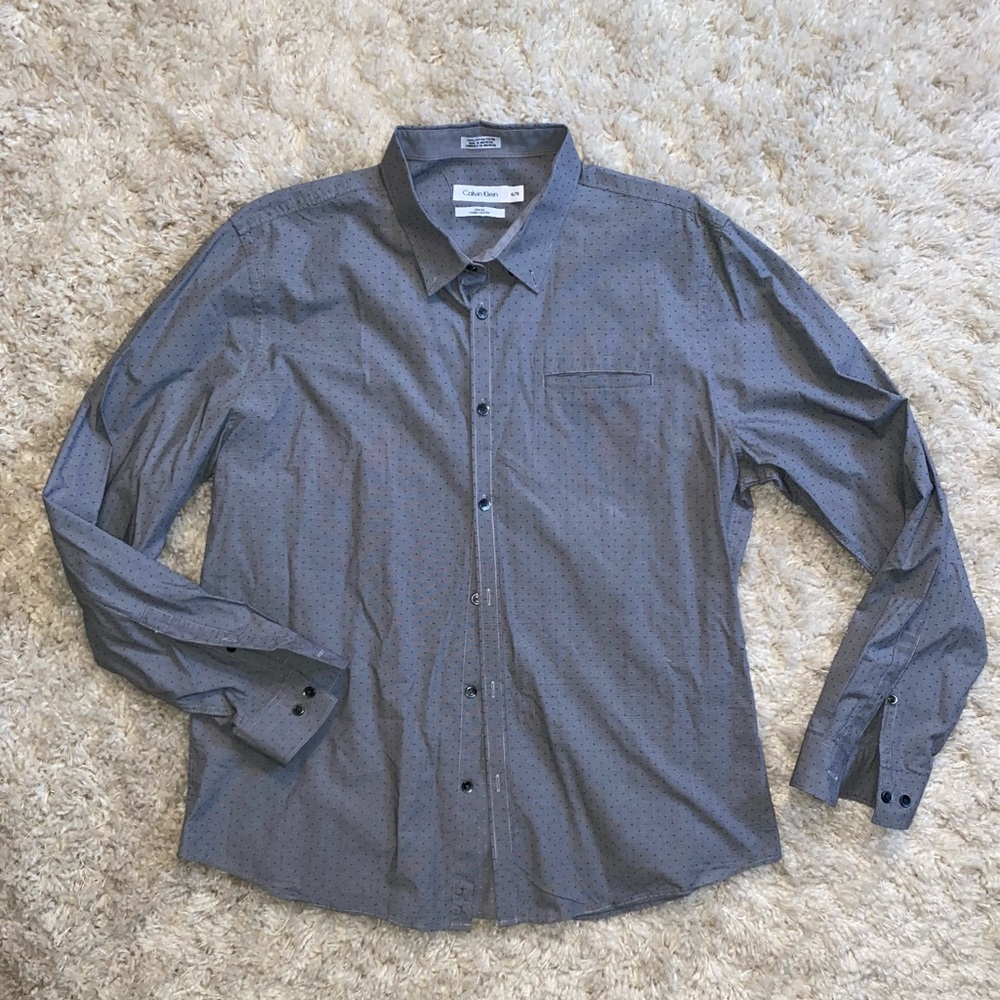 Slim fit Calvin Klein button down dress shirt